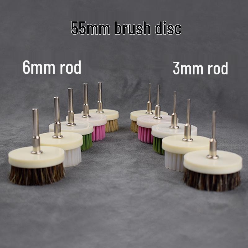 Diamond Nano Wenwan Polishing Brush - Soft & Hard Bristles for Patina & Shine