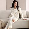 Women's Pure Cotton Long Sleeve Pajama Set - Loose Fit, Plus Size, for Autumn/Spring