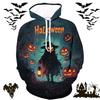 Sweat à capuche chauve-souris Halloween Impression 3D pour Hommes Femmes Motif Citrouille Crâne Manches Longues Sweat-shirt Décontracté Harajuku Pull Lâche à Capuche