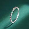 Colorful Zircon Sterling Silver Women's Ring - 925 Silver Graduation Birthday Gift