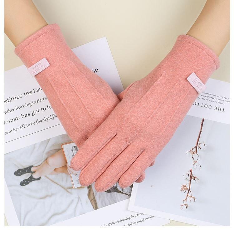 Warm Gloves Three-Line Cycling Rabbit Velvet Men'S And Women'S Fashion Cold-Proof Touch Screen Velvet Outdoor Autumn And Winter Gloves