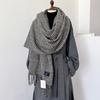 Korean Double Side Imitation Cashmere Scarf Winter Women Scarves Shawl Ladies Long Thickened Warm Knitted Scarf Hijab Stole