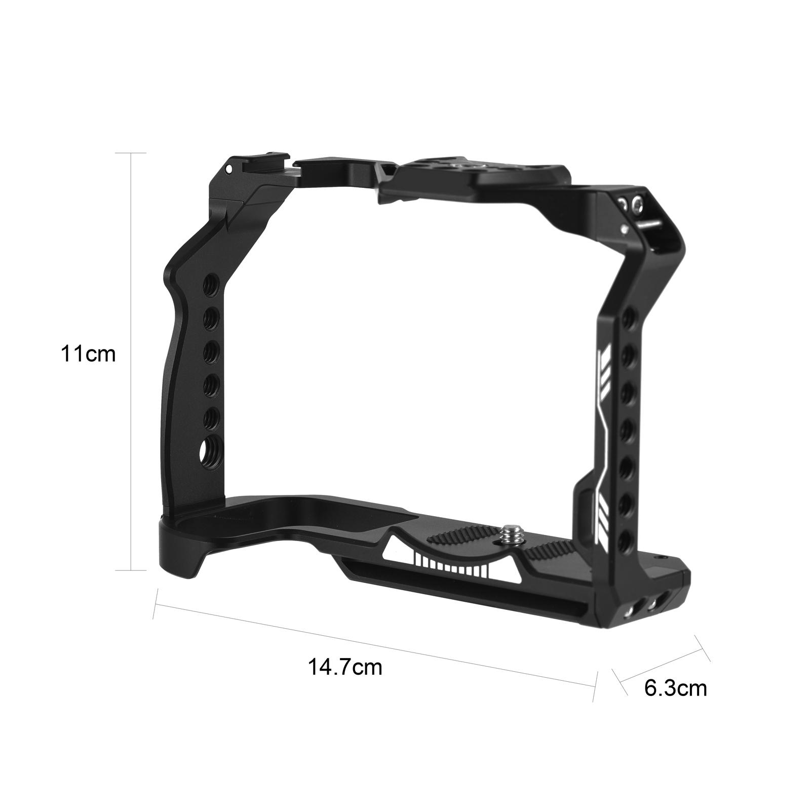 

Camera Cage Aluminum Alloy Video Cage with Cold Shoe Mount Numerous 1 4 Inch Threads Replacement for R7 Camera чёрный