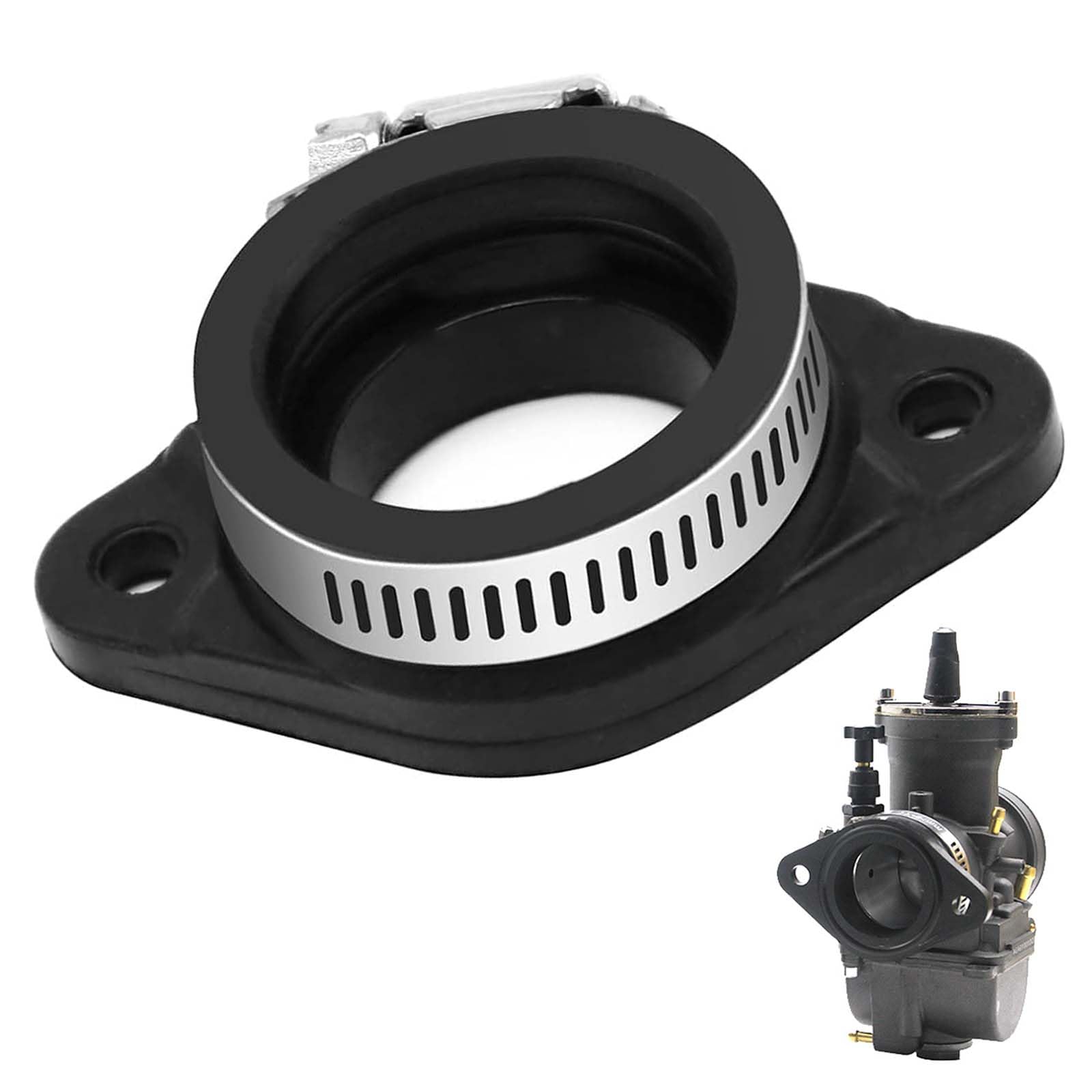 

PAVIKE Carburetor Manifold Carburetor Adapter Insulator Carburetor PE28/30 PWK21/24/26/28/30 Rubber Insulator Resistant Abrasion