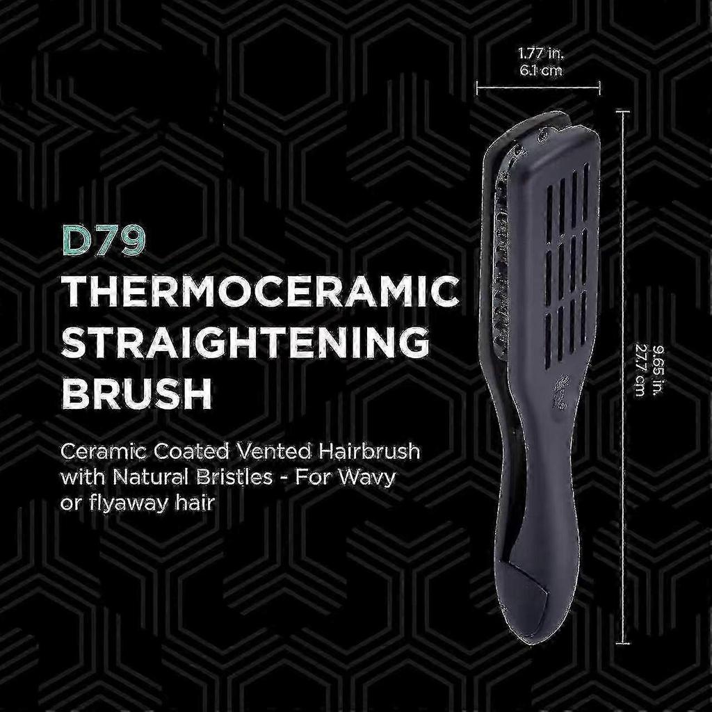 Thermoceramic Hair Straightening Brush D79 with Boar Bristles