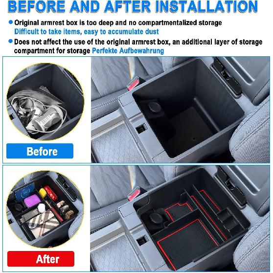SHAOHAO For 2025 2026 Nissan Frontier Center Console Organizer Tray -2025 2026 Nissan Frontier (S/SV/Pro-X/Pro-4X/SL) Console Tray Frontier  2024
