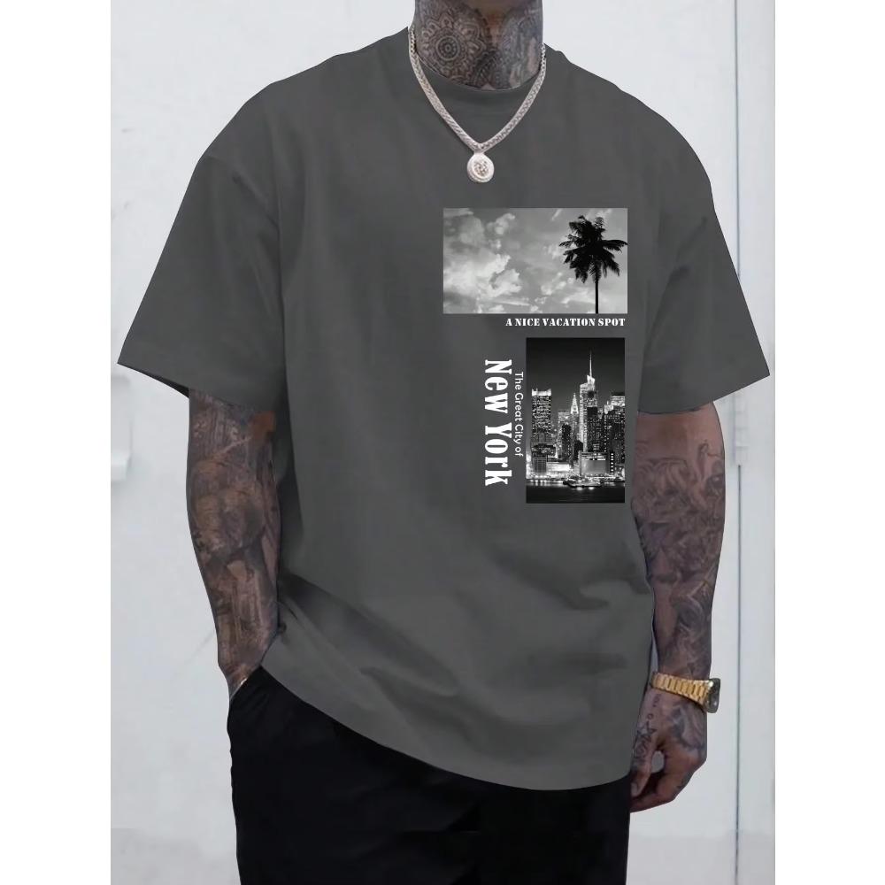 New York Letter Printing T-shirts Men Luxury Brand T-shirt Cotton Summer Fashion Women's Tshirts Short Sleeves Tee Clothing 2024