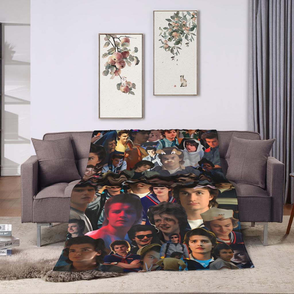 Steve Harrington Soft Blanket Girls Boys Plush Throw Blanket Street Trend Living Room Flannel Bedspread Sofa Bed Cover