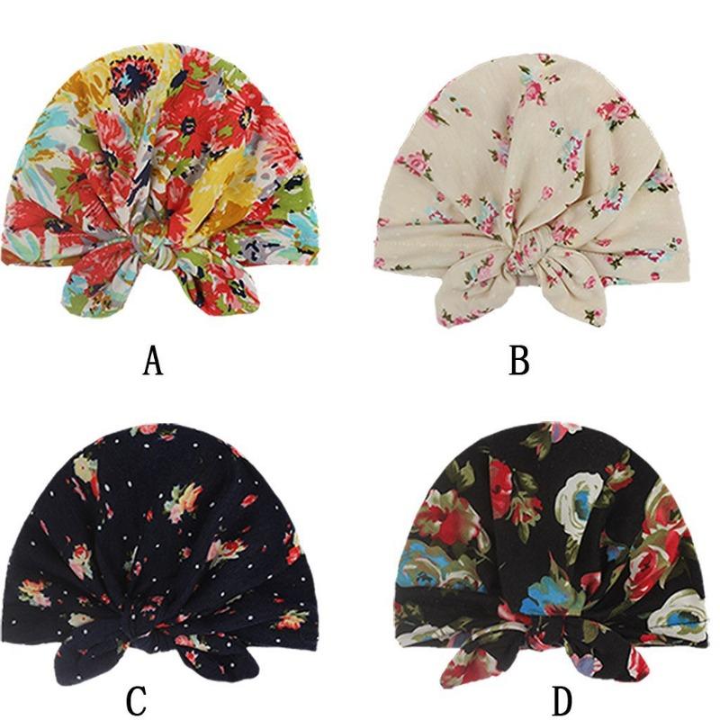 

New rabbit ear baby pullover hat, printed Indian children s hat, thin comfortable baby tire cap