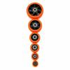 Orange Caster Wheel Double Bearings Replacement Wheel Durable Trolley Wheel  Heavy Duty Application
