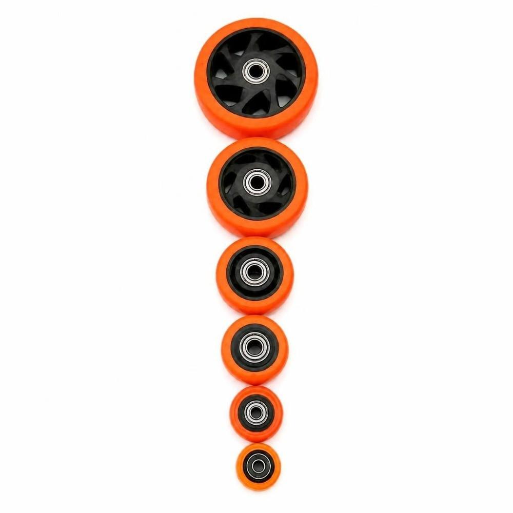 Orange Caster Wheel Double Bearings Replacement Wheel Durable Trolley Wheel  Heavy Duty Application