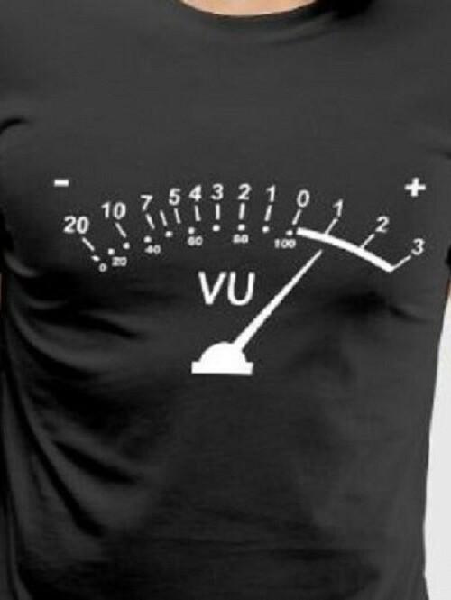 Long Sleeve Analog rules VU meter audio video music geek nerd t shirt