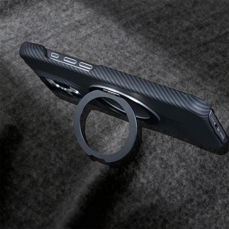 OnePlus 15T/ACE6 Magnetic Carbon Fiber Texture Phone Case with 1+Turbo6 Bracket