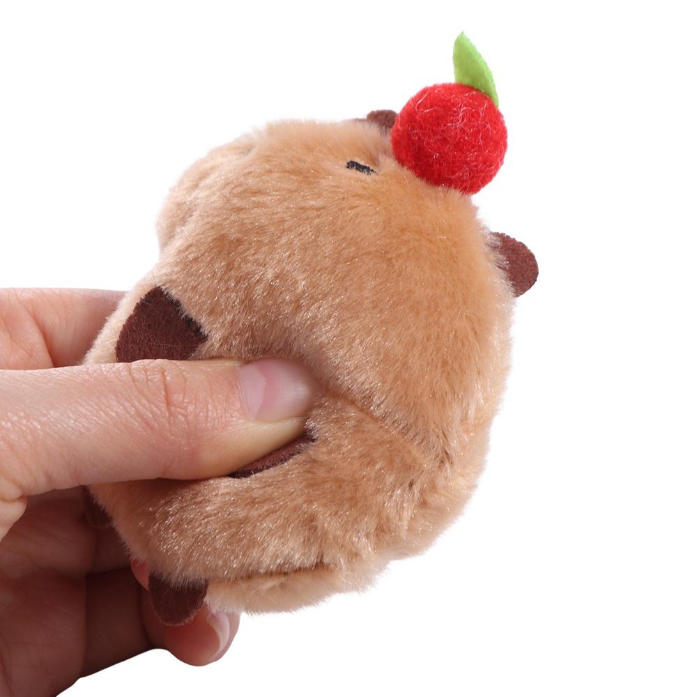 Soft Squeeze Capybara Plush Keychain Cartoon Stuffed Capybara Keyring  Birthday Gift