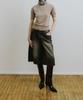 MOLLIOLLI Washed Knee-Length Denim Cotton Dark Grey Pants
