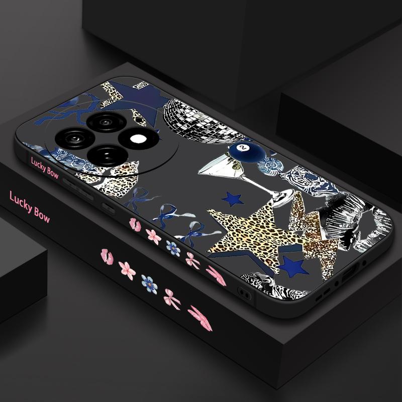Case For OnePlus 15 13 13T 12 Leopard Star Disco Ball Pattern Shockproof Bumper Soft Silicone Cover For Oneplus Nord 5 13R 12R 11R 5G