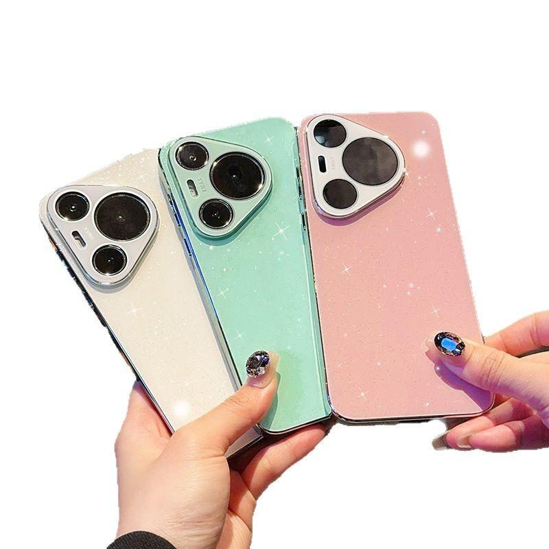 Star Glitter Glass Applicable To Huawei Pura70pro Mobile Phone Case New P80 with Lens Film Mate60 Men and Women