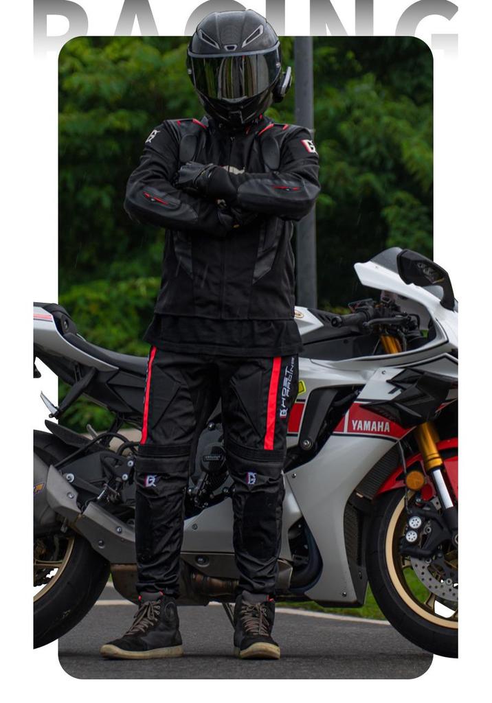 Traje de Motociclismo de Carrera Camelback para Todas las Estaciones con Tracción Anticaída y Pantalones de Montar Resistentes al Desgaste
