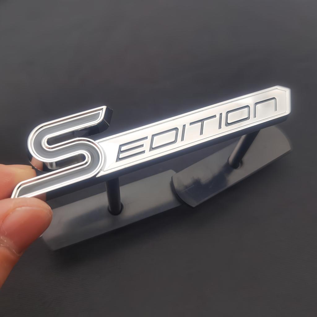 1Pc 3D Metal Logo Car Side Fender/Rear Trunk Emblem Badge Sticker, Car Front Grille Badge