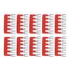 10pcs Fork Type Terminal Strips 400V 15A Pure Copper PVC Flame Retardant Jumper Block Terminal Strips for Factory Red