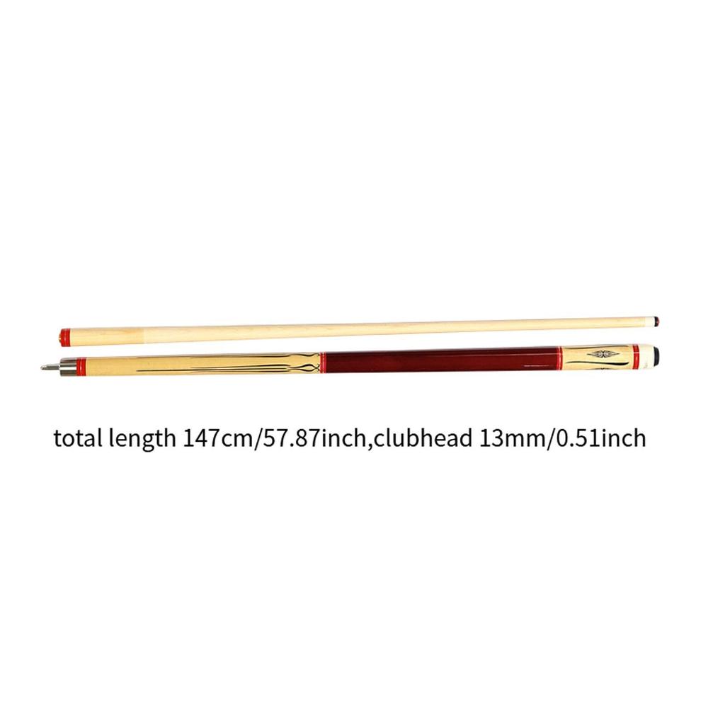 Billardstock 58" China Schwarz 8 Segmente Queue 13 mm Billard Rat