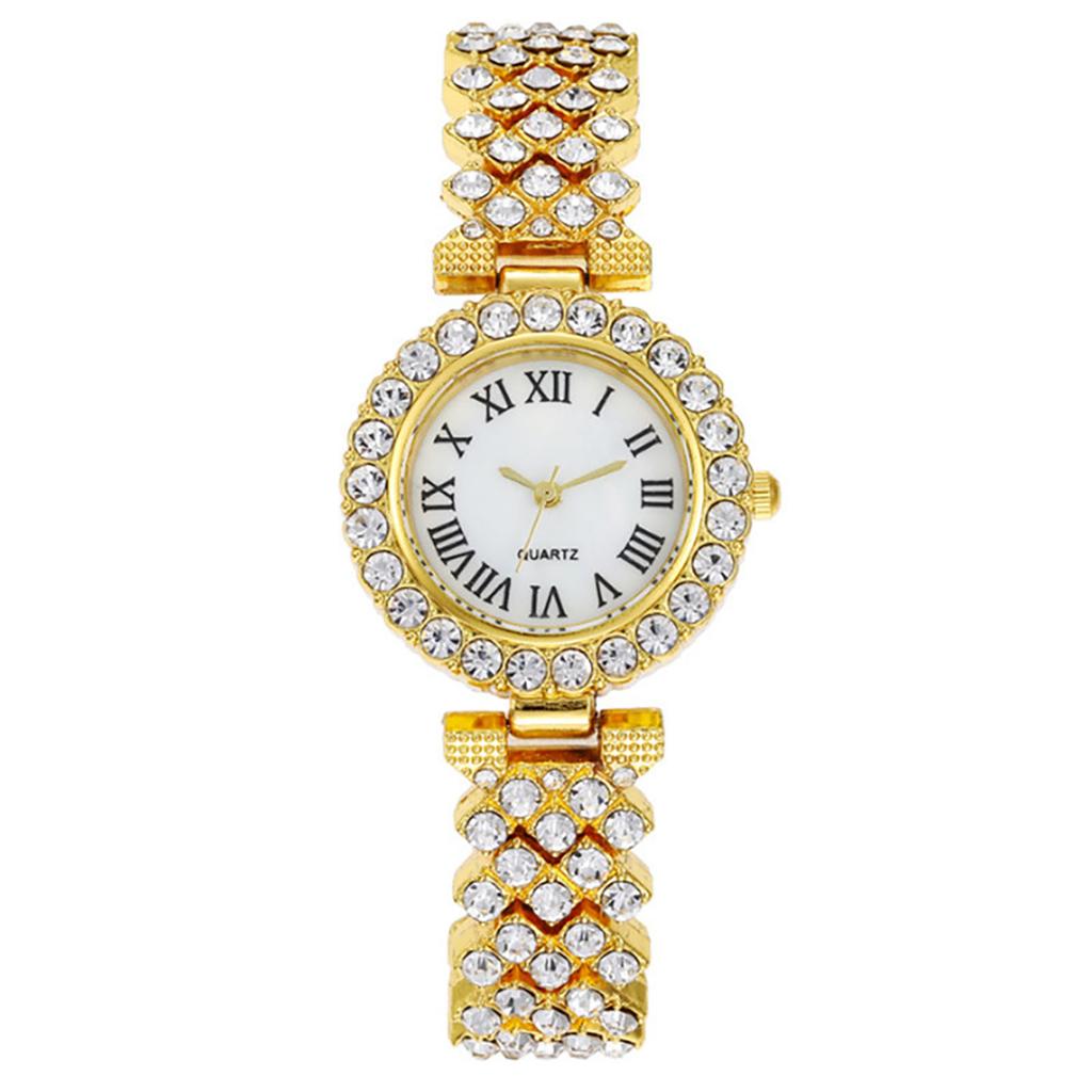 Foreign trade popular fashion Roman pattern diamond ladies watch women's watch quartz watch bracelet women's watch manufacturer ready stock