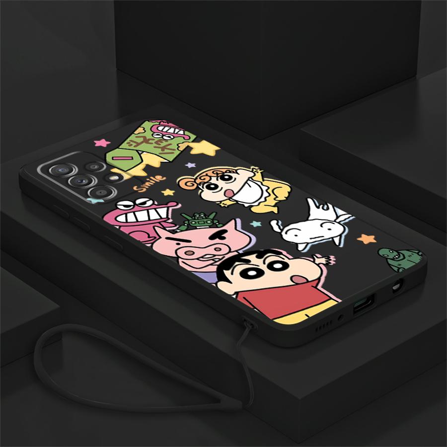 Case for Samsung Galaxy A20s A30s A06 A71 A73 A03 A02s A50 A56 A05 A04 A53 Phone Cover Cartoon Cute Shin-chan