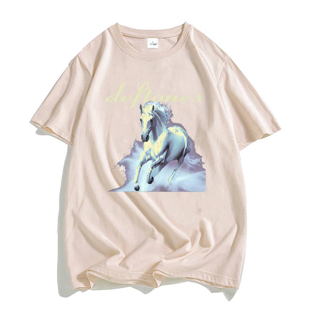 Deftones Rock Band Printing Tshirts Men Women Clothes Casual Short Sleeve Comfortable T-shirt Unisex Streetwear Graphic Tees Top
