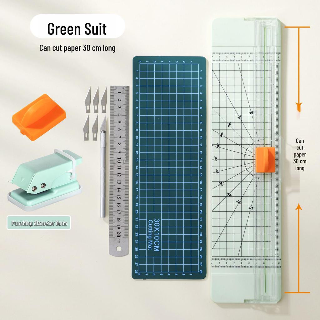 Dual Blade Portable Paper Cutter - Durable Sharp Craft & Office Knife for Students and Artists