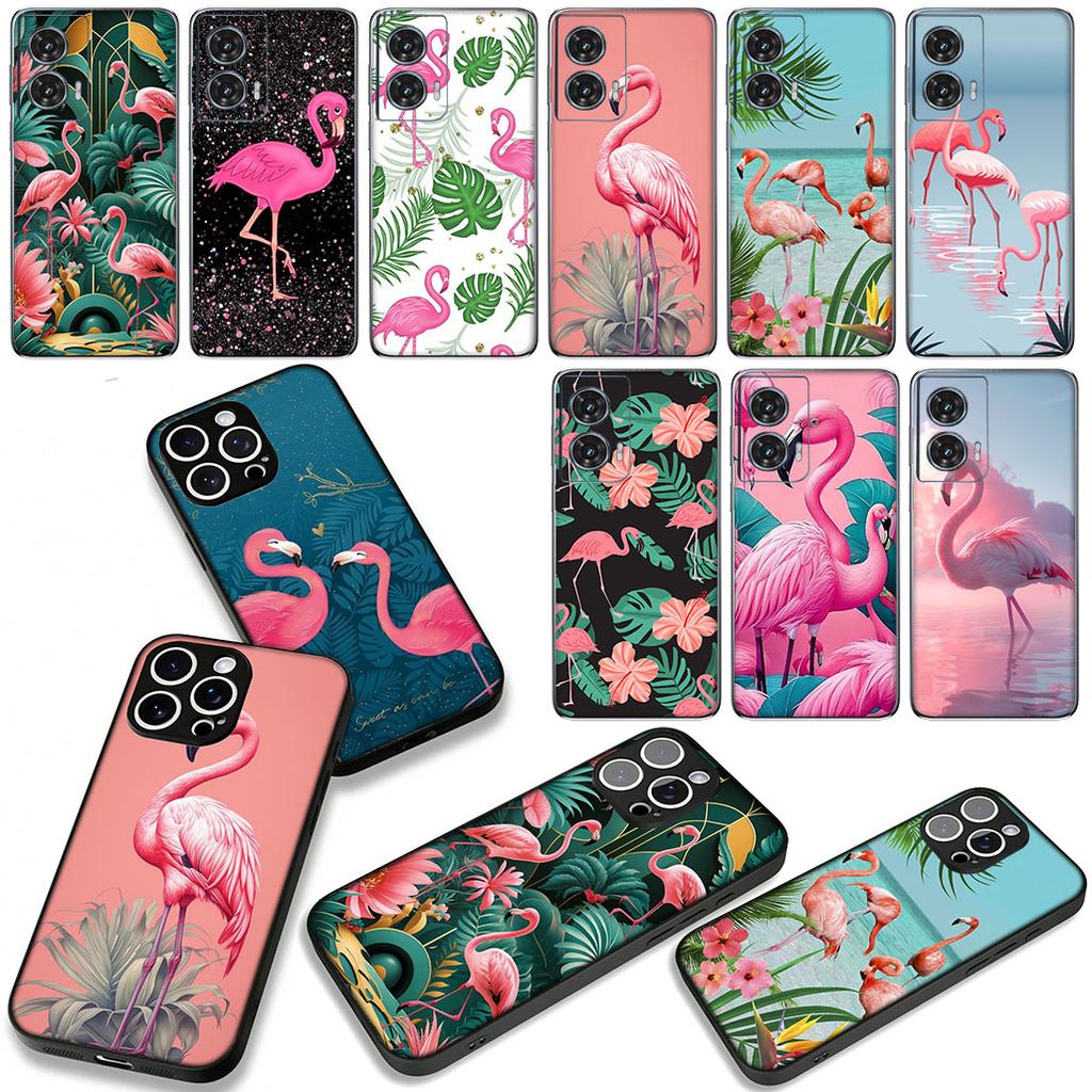 Flamingo Tier Handyhülle für Motorola Moto G54 G05 G24 G67 G55 G75 G9 G85 G15 G57 G86 Power Edge 50 30 Ultra Fusion neo Pro