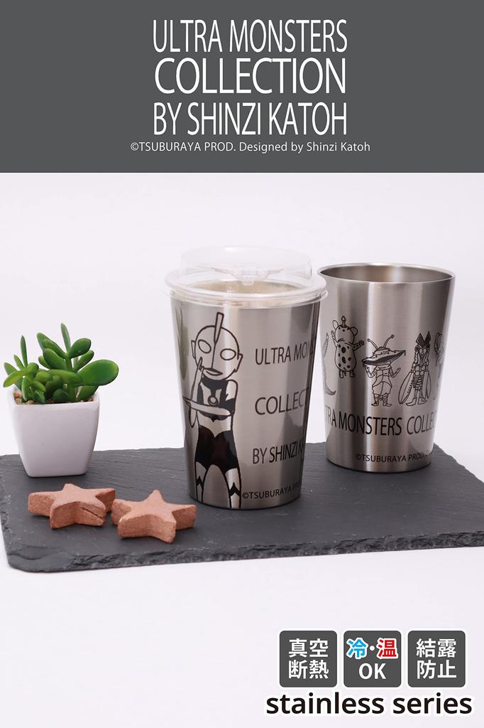 OGURA Ultraman Stainless Steel Tumbler Convenience Store Coffee Cup 450ml Vacuum Insulated Cold Mug Ultraman SV