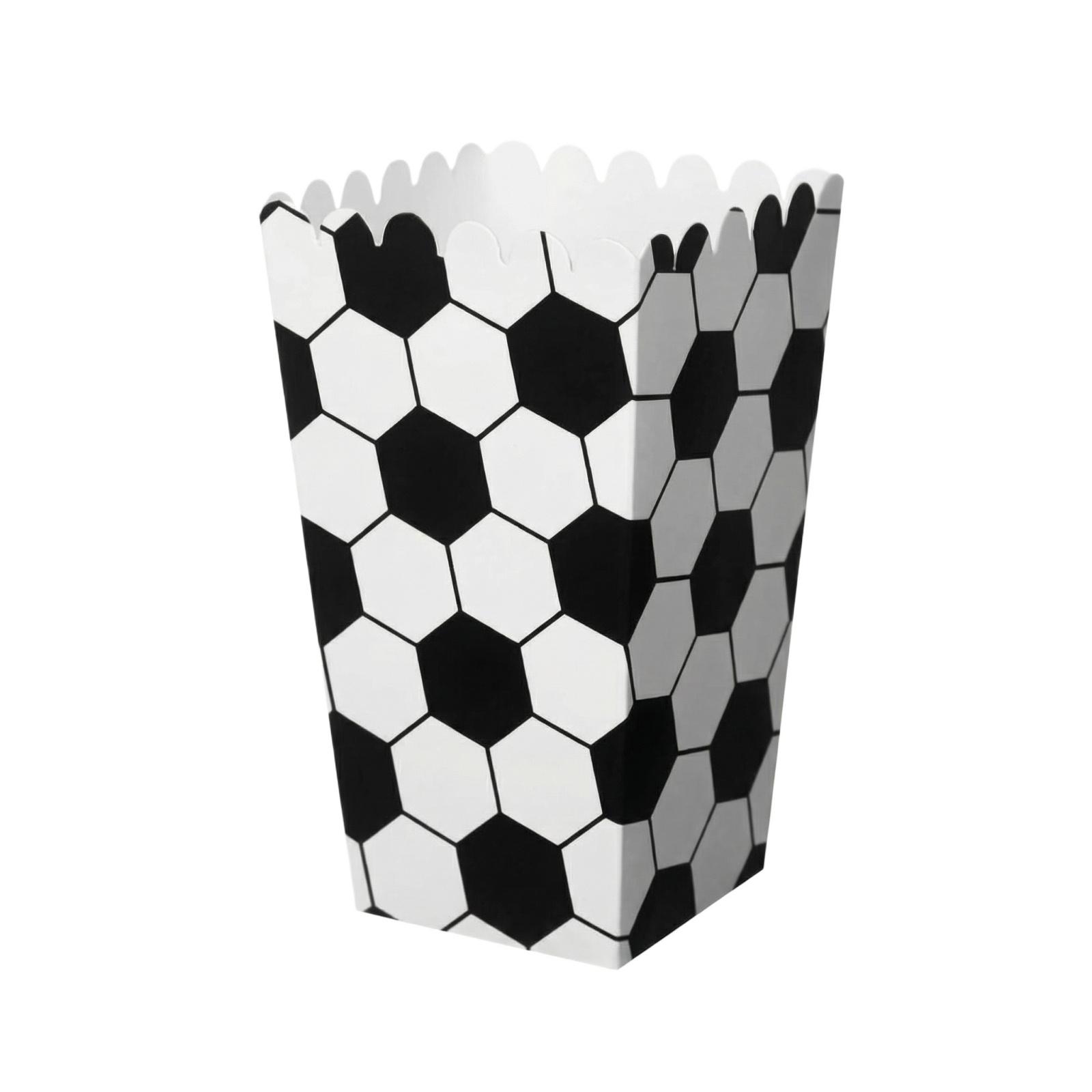 10pc Disposable Popcorn Boxes, Basketball And Football Themed Party/birthday Party Snack Boxes And Dessert Boxes чёрный
