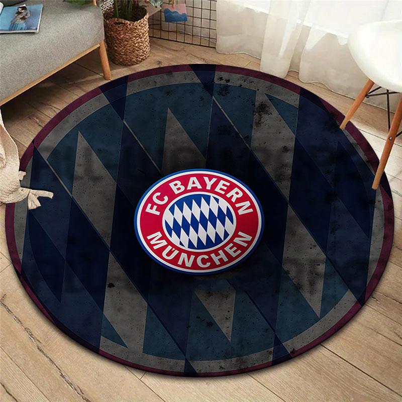 FC Bayern Munchen Round Area Rug,Carpet Rug for Living Room Bedroom Sofa Playroom Decor,Non-slip Floor Mat