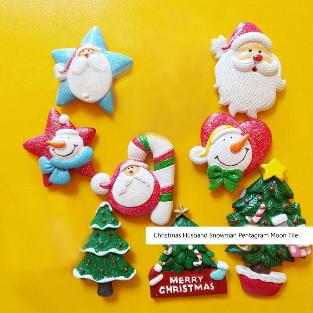 Buy Santa Claus Fridge Magnetic Sticker Christmas Refrigerator Magnet ...