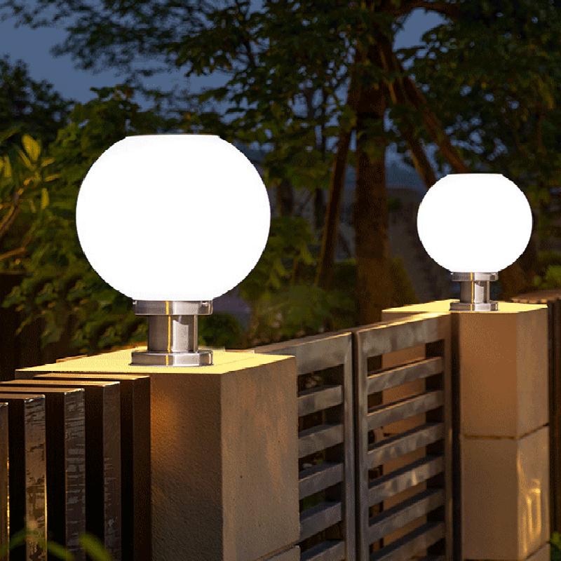 Shuya Solar-LED Runde Außen-Pfostenkopfleuchte