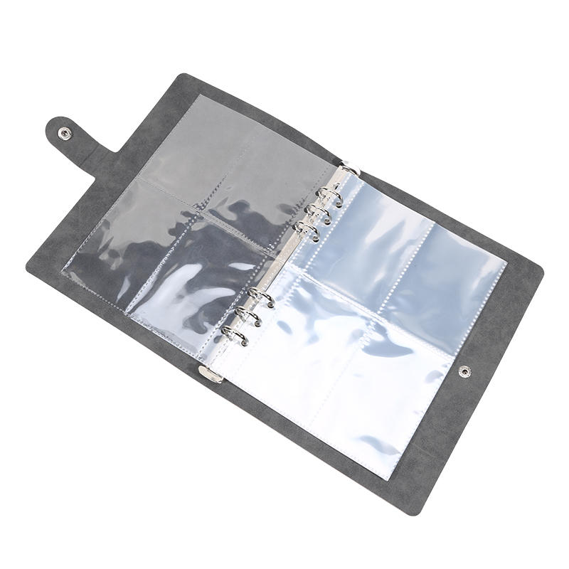 Minimalist Leather Photo Album Large Capacity Refillable Binder with Insert Pages