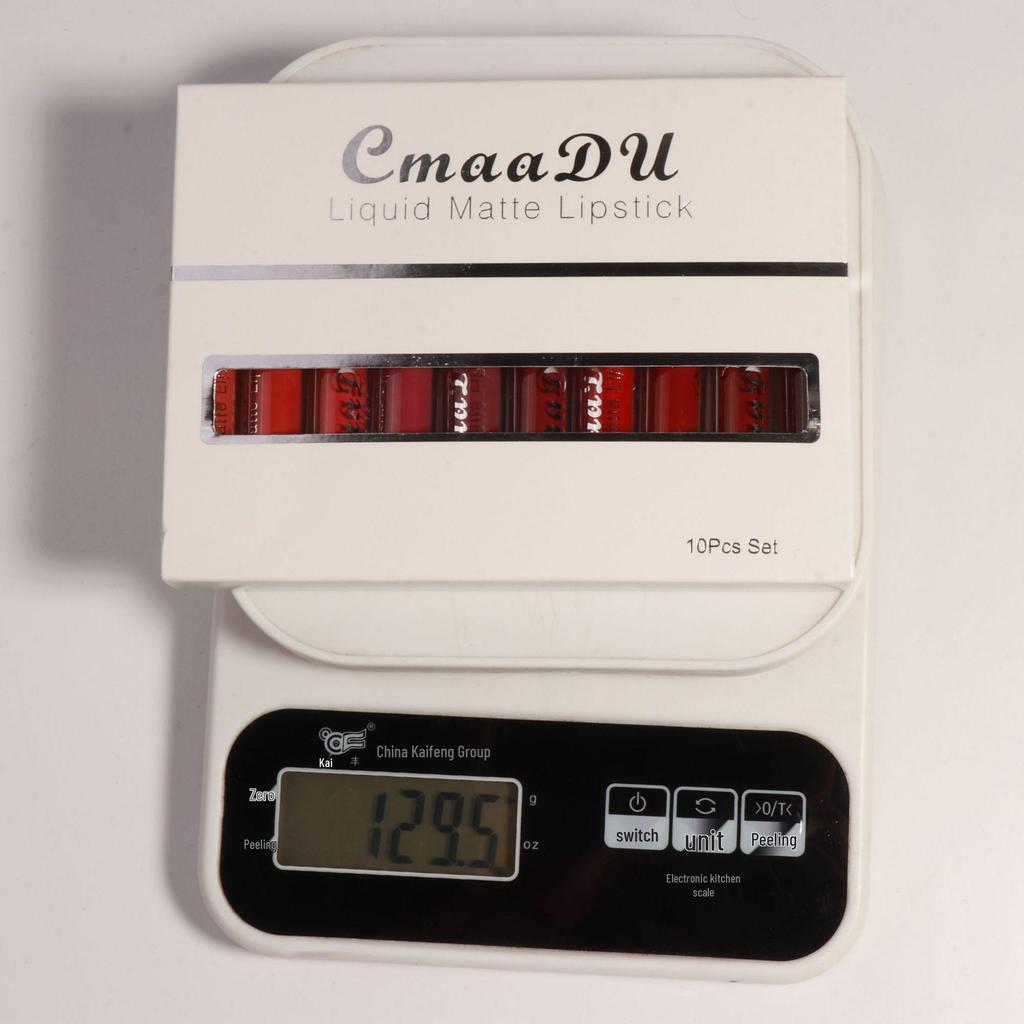 CmaaDu 10-Piece Velvet Matte Long-lasting Lip Gloss Gift Set