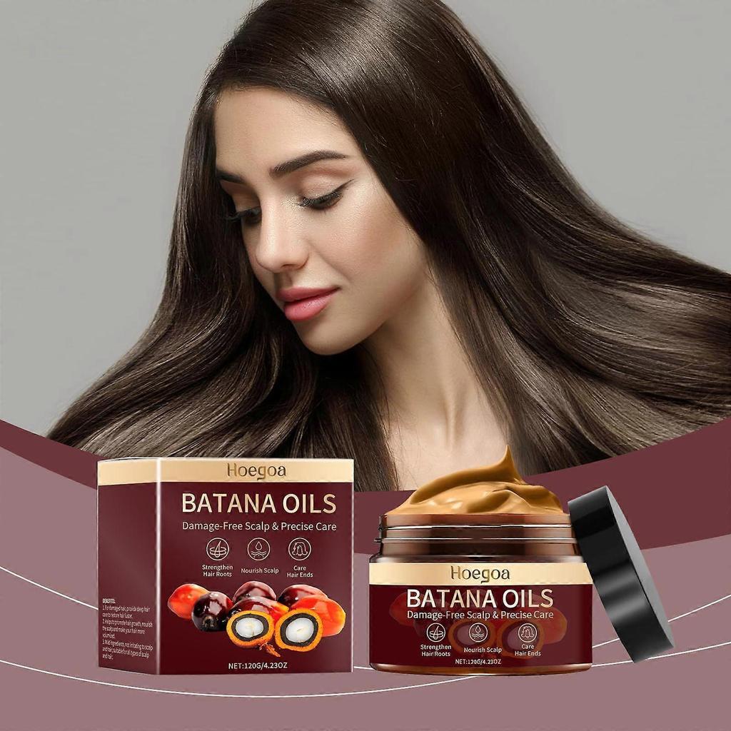 Hoegoa Batana Hair Mask, Hydrates And Improves Dry Hair And Split Ends, Nourishes Smooth Hair Mask