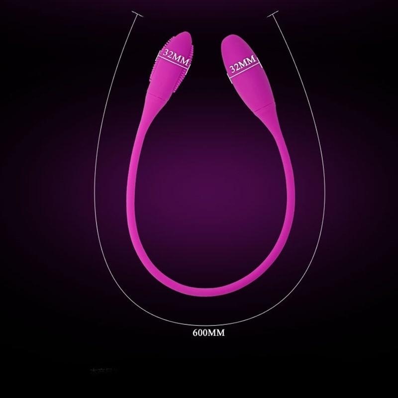 Multifunktionaler Dual-Head String Vibrator G-Punkt Klitorisstimulator Anal Butt Plug Massagegerät Erwachsenes Sexspielzeug für Männer Frauen Paare Homosexuell Lesben