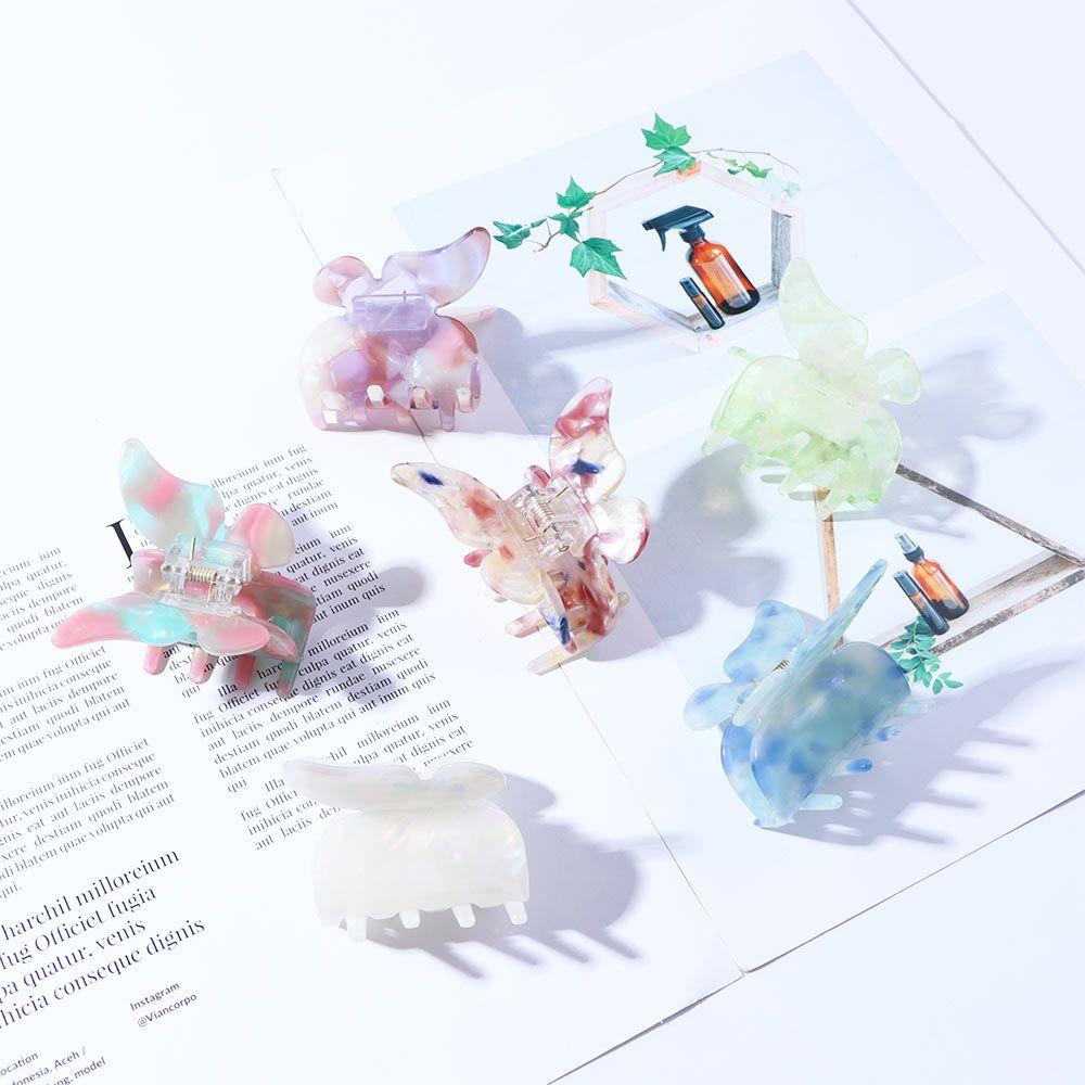 Sweet Hairpin Butterfly Women Candy Colors Girls Hair Claw Butterfly Hair Clips Headwear Crab Clips