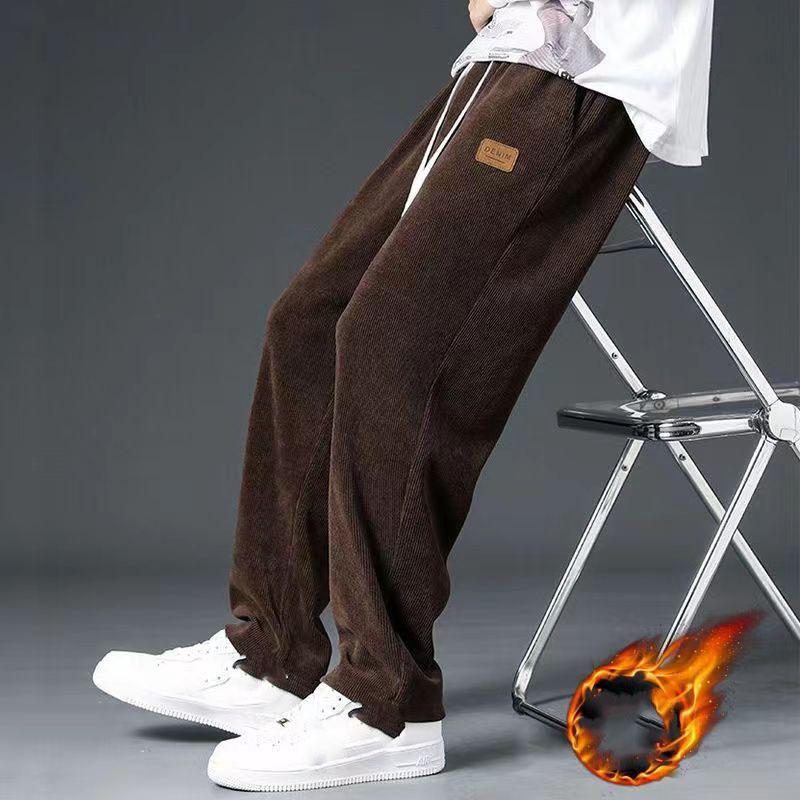 

Зимние толстые теплые вельветовые спортивные штаны мужские флисовые на шнурке прямые свободные спортивные штаны мужские повседневные флисовые термоштаны XXXL