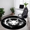 1 Stück Drachen-Emblem Büro Runder Teppich, Unter Bürostühlen Schlafzimmer Wohnzimmer Heimdekoration, Raumdeko, In Verschiedenen Größen Erhältlich