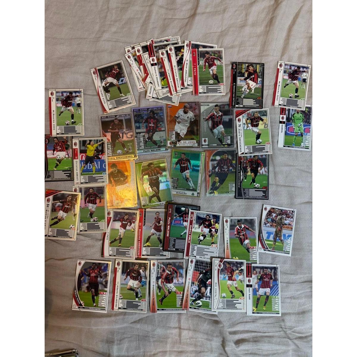 Used WCCF AC Milan Soccer Cards Set of Many Paolo Maldini Shevchenko Kaka