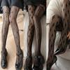 Cross Fishing Net Pantyhose Feminine Spicy Girl Dark Lolita Mesh Pantyhose Plaid Jacquard Pattern Tight Stockings Club