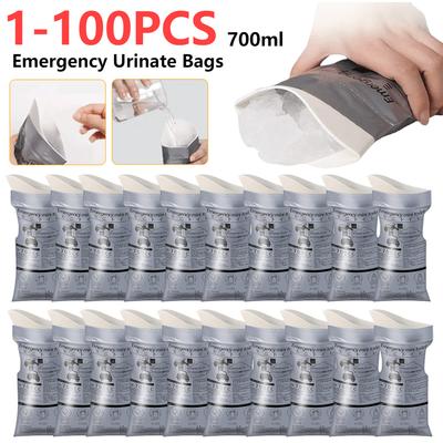 100-1PC Outdoor Emergency Urine Bags 600ml Disposable Travel Mobile Toilet Portable Urinal Bag for Female Baby Male Vomiting Bag