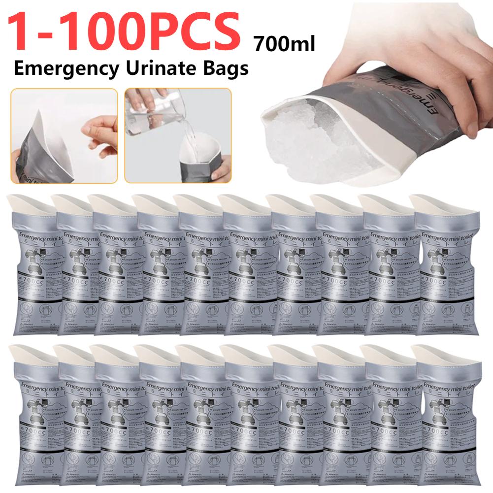 100-1PC Outdoor Emergency Urine Bags 600ml Disposable Travel Mobile Toilet Portable Urinal Bag for Female Baby Male Vomiting Bag