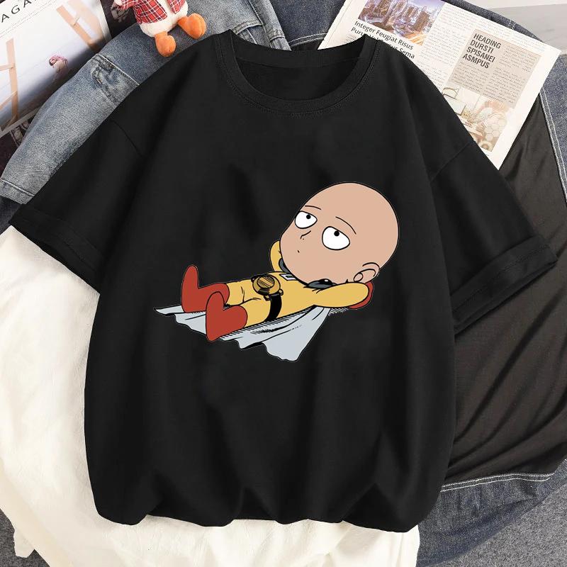 Anime One Punch Man Hrdina Saitama Oppai Potištěné Tričko Léto Dámské Ležérní Krátký Rukáv Streetwear Trička Harajuku Trička Topy