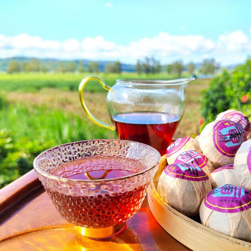 500 g Černý čaj 2021 Xinhui Malé zelené pomeranče Mandarinková kůra Pu'er Vařený čaj