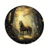 Enchanted Forest Horse Tire Covers - Durable Polyester, Windproof & Dustproof, Fits 28-34" Tires, Easy Installation With Dreamy