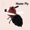 19cm Cartoon Funny Insect Series Plush Toys Soft Cute Red Bean Fly Stuffed Animals Perfect Birthday Gifts for Kids Girls or Boys